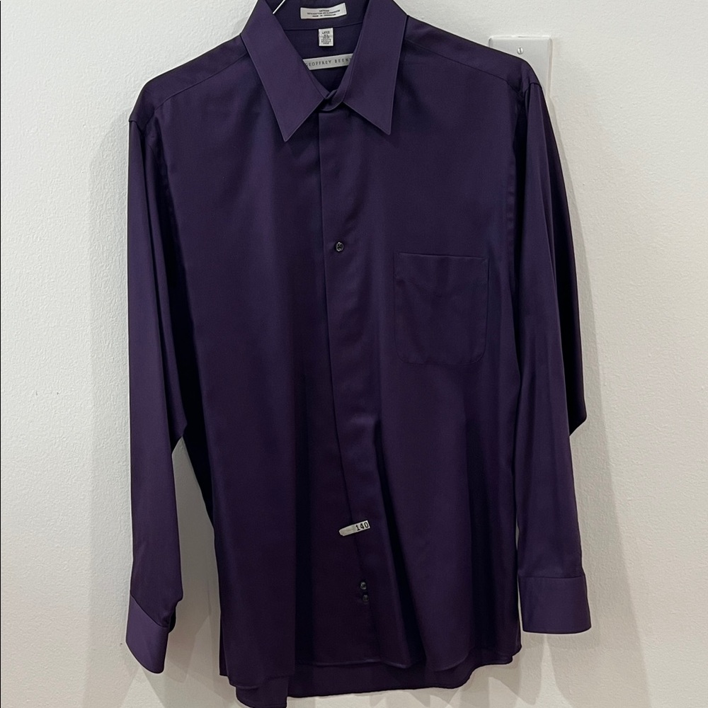 Men's Purple Dress Shirt - Classic Long Sleeve